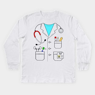 Doctor Medical Costume Kids Long Sleeve T-Shirt